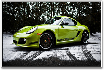 

Green Porche sports car Paper Print(12 inch X 18 inch)