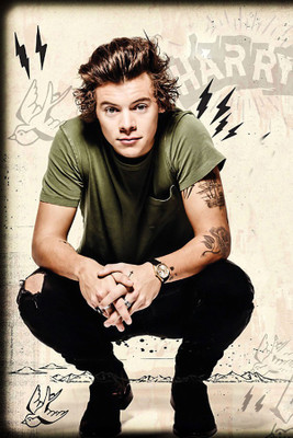 

Posterhouzz One Direction - Harry Poster Fine Art Print(18 inch X 12 inch, Rolled)