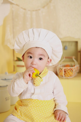 

Child's Love - Cute Chef Paper Print(18 inch X 12 inch, Stretched)