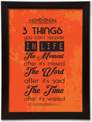 

Quotes Themed Framed Poster. Photographic Paper(17.5 inch X 13.5 inch, Box Packing)