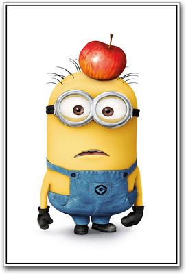 

Minion with apple Paper Print(18 inch X 12 inch)