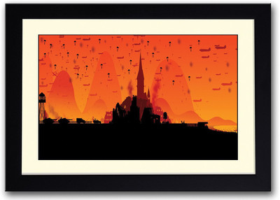 

Army Invading Castle Fine Art Print(14 inch X 20 inch, Framed)
