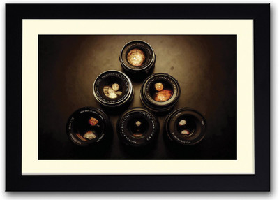 

Camera Lenses Fine Art Print(14 inch X 20 inch, Framed)