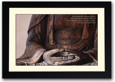 

Dalai Lama Calm Mind Quote Fine Art Print(14 inch X 20 inch, Framed)
