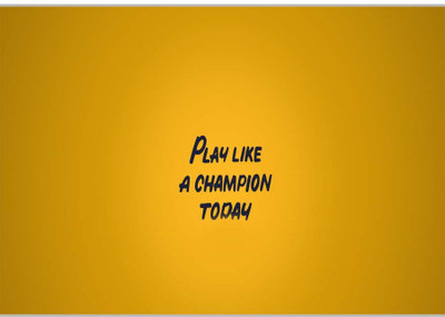 

Posterhouzz Play Like A Champion Today Paper Print(12 inch X 18 inch, Rolled)