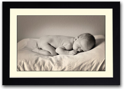 

Baby Sleeping B&W Fine Art Print(14 inch X 20 inch, Framed)