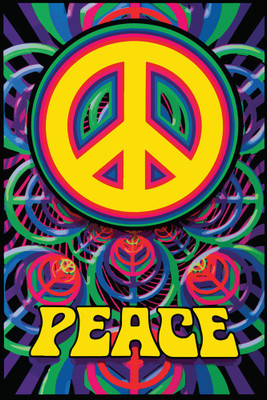 PEACE Psychedelic Art Poster Paper Print(12 inch X 18 inch, Rolled)