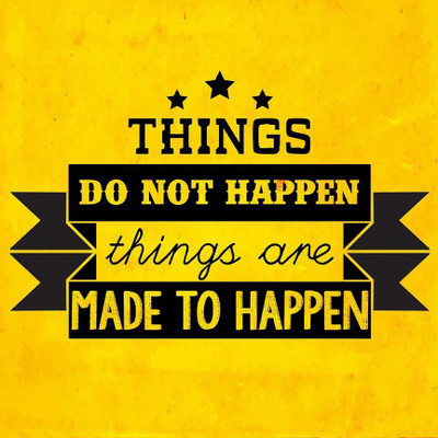 

Things Do Not Happen Paper Print(12 inch X 12 inch, Rolled)