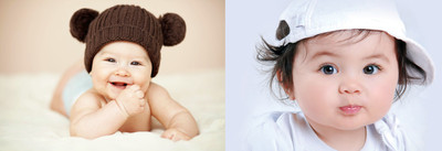 

Baby Poster Cute Smiling New Born Kid Infant Child Wall Decor – 2 Pcs Combo Photographic Paper(12 inch X 18 inch)