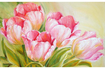 

Pink Flower Market - Medium Size Ready To Frame Rolled Digital Art Print On Photographic Paper(27 inch X 18 inch, Rolled)