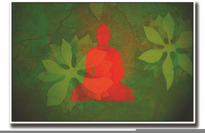 

Posterhouzz Red Buddha in green background Fine Art Print(12 inch X 18 inch, Rolled)