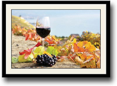 

Wine and Grapes Fine Art Print(10 inch X 14 inch, Framed)