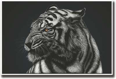 

Black and White Tiger Fine Art Print(12 inch X 18 inch, Rolled)
