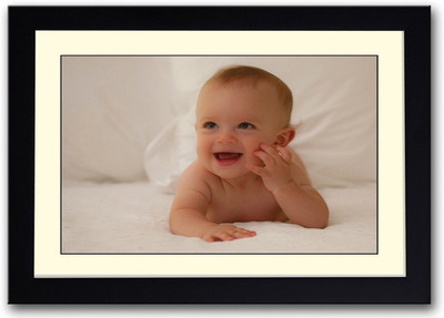 Cute Baby smiling marvelous Fine Art Print(14 inch X 20 inch, Framed)