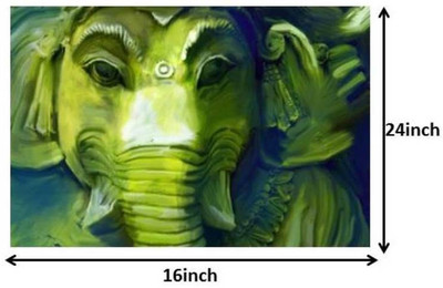 

Ganesha Art Green Paper Print(16 inch X 24 inch, Rolled)