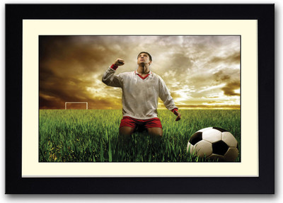 

Football on ground Fine Art Print(14 inch X 20 inch, Framed)