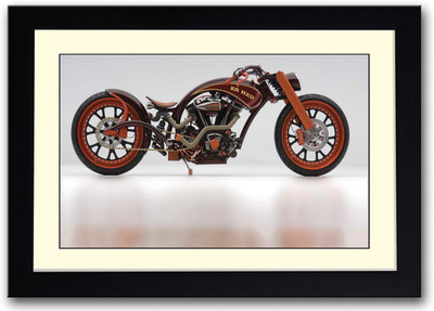 

Vintage motorcycle Fine Art Print(14 inch X 20 inch, Framed)