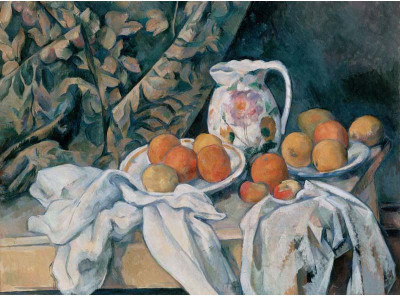 

Modern Masters Collection - Still Life with a Curtain by Paul Cézanne - Medium Size Ready To Frame Rolled Digital Art Print On Photographic Paper(24 inch X 18 inch, Rolled)