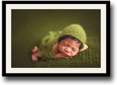 

Baby with green dress Fine Art Print(10 inch X 14 inch, Framed)