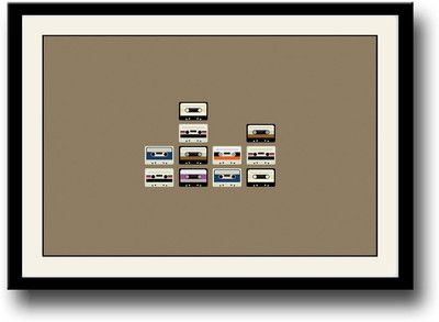 

Music stereo tapes Fine Art Print(10 inch X 14 inch, Framed)