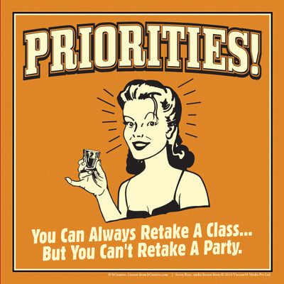 42% OFF on bCreative Priorities You Can Always Retake A Class (Officially Licensed) Paper Print(12 inch X 12 inch)