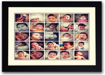 

Collage Of Cute Baby Images Fine Art Print(14 inch X 20 inch, Framed)