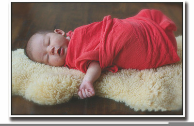 

Posterhouzz Cute baby wrapped in red Fine Art Print(12 inch X 18 inch, Rolled)