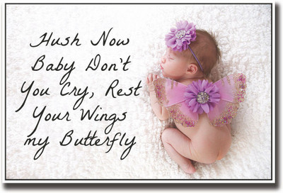 

Cute Butterfly baby Fine Art Print(12 inch X 18 inch, Rolled)