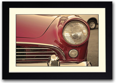 

Vintage Car In Red Colour Fine Art Print(14 inch X 20 inch, Framed)