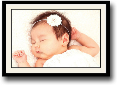 

Baby with flower band Fine Art Print(10 inch X 14 inch, Framed)