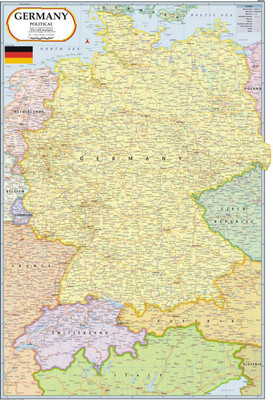 37% OFF on Germany Map Paper Print(40 inch X 28 inch, Rolled) 37% OFF on Germany Map Paper Print(40 inch X 28 inch, Rolled)