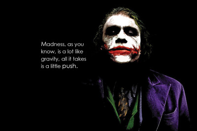 

QUOTE JOKER MADNESS 12X18 INCHES Fine Art Print(12 inch X 18 inch)