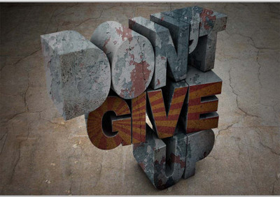 

Posterhouzz Don't Give Up Paper Print(12 inch X 18 inch, Rolled)