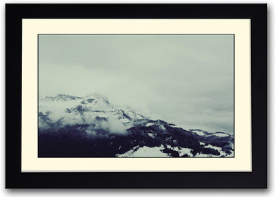 

Snow and Fog Covered Mountains Fine Art Print(14 inch X 20 inch, Framed)