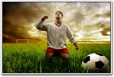 

Football on ground Paper Print(12 inch X 18 inch)