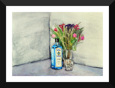 

Tallenge - Bombay Sapphire Still Life Art - Premium Quality A3 Size Framed Poster Paper Print(17 inch X 12 inch, Framed)