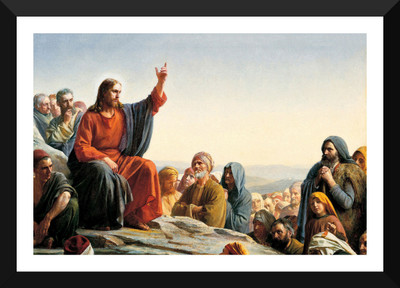 

Tallenge - Christmas Art - Jesus Giving SermOn Photographic Paper(24 inch X 16 inch, Framed)