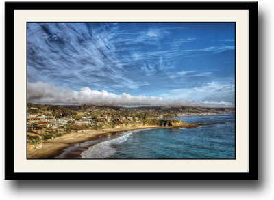 

Blue clouds & beach Fine Art Print(10 inch X 14 inch, Framed)