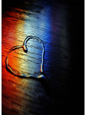 

Posterhouzz Lovely Heart With Liquid Paper Print(18 inch X 12 inch, Rolled)
