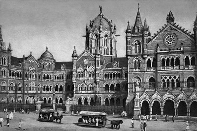 

Victoria Terminus, Bombay Canvas Art(10 inch X 15 inch, Rolled)