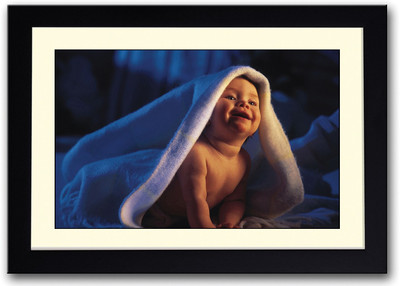 

Happy and Cute Baby Fine Art Print(14 inch X 20 inch, Framed)