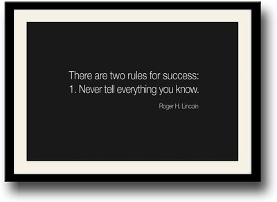 

Rules of Success Fine Art Print(10 inch X 14 inch, Framed)