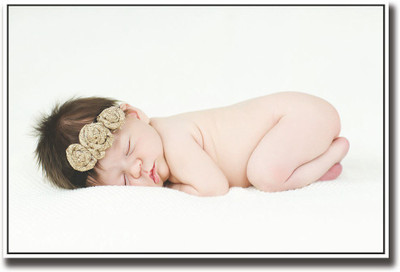 

Baby sleeping with brown band Fine Art Print(12 inch X 18 inch, Rolled)