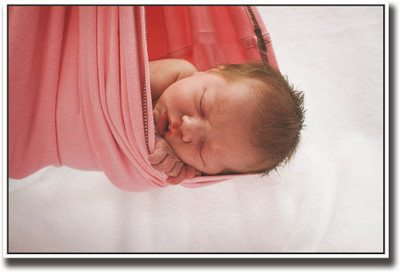 

Baby in a pink cloth swing Fine Art Print(12 inch X 18 inch, Rolled)