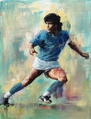 

Spirit Of Sports - Painitng - Soccer Superstars - Diego Maradona - A3 Size Unframed Poster Paper Print(16.5 inch X 11.6 inch)