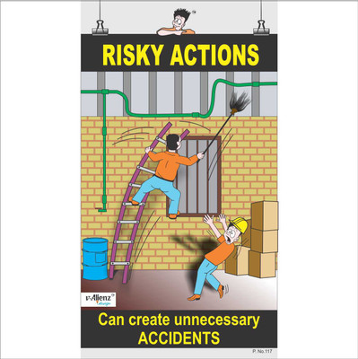 

Safety Poster-Risky Actions Paper Print(26 inch X 14.22 inch, Rolled)