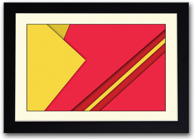 

Abstract Red and Yellow Design Fine Art Print(14 inch X 20 inch, Framed)