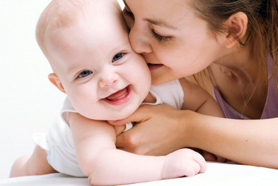 

Child's Love - Mother kissing her Baby Paper Print(12 inch X 18 inch)