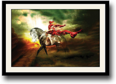

Man on Horse artistic Fine Art Print(10 inch X 14 inch, Framed)