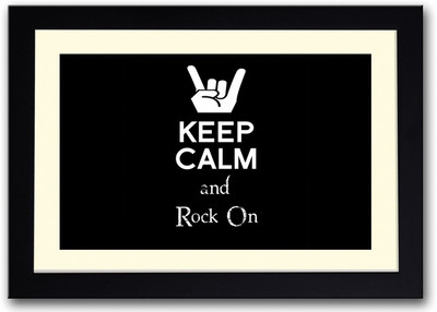 

Keep Calm and Rock On Fine Art Print(14 inch X 20 inch, Framed)